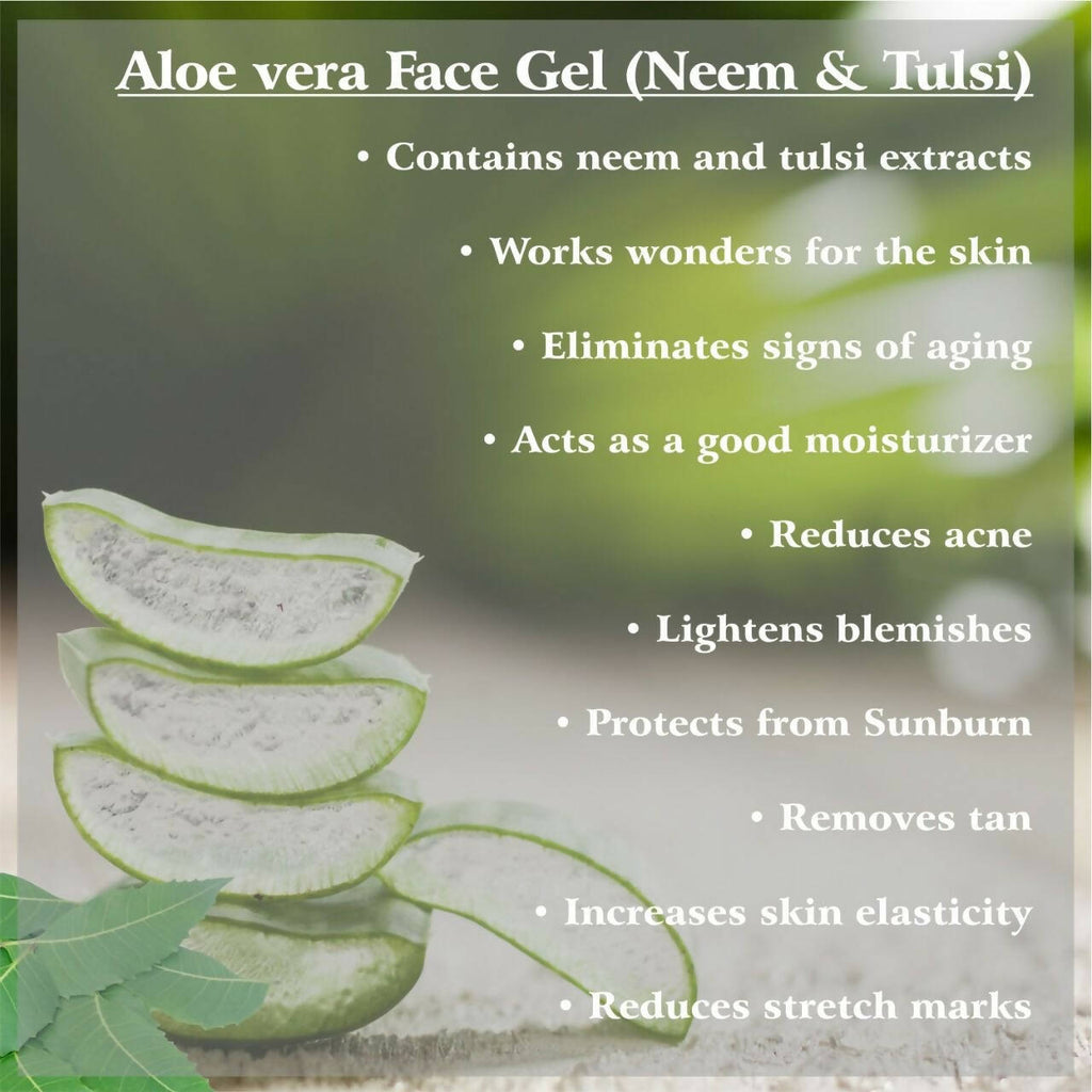 Nutriorg Aloevera Face Gel with Neem & Tulsi