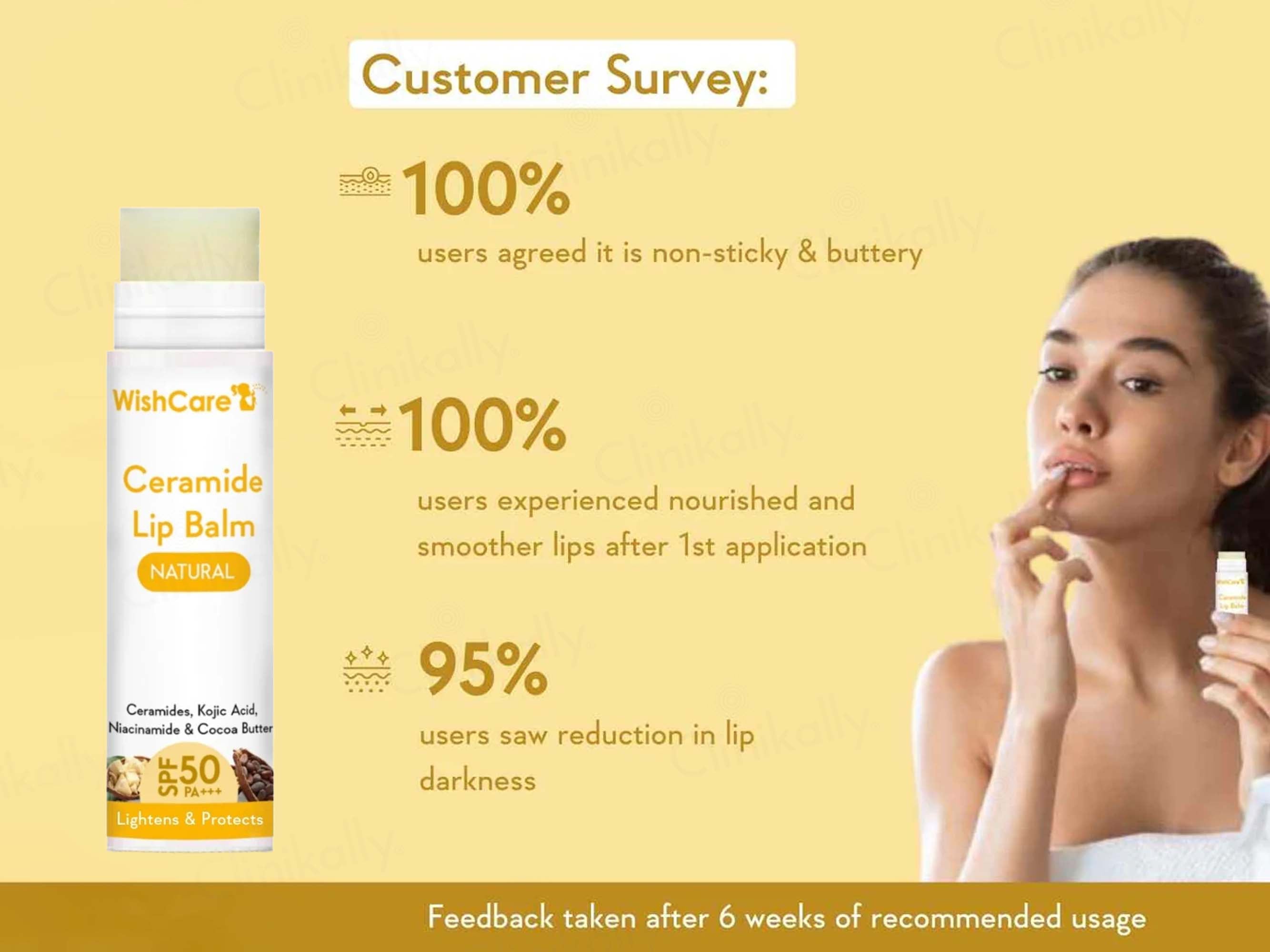 WishCare Ceramide Lip Balm - Natural SPF 50 PA+++