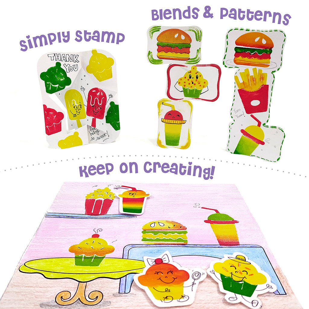 Stamp Art Combo - Ocean, Food, Smiley and Jungle