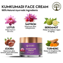 Ivory Natural Kumkumadi Night Cream For Skin For Skin Tone & Texture, Reduce Blemishes & Dark Spots