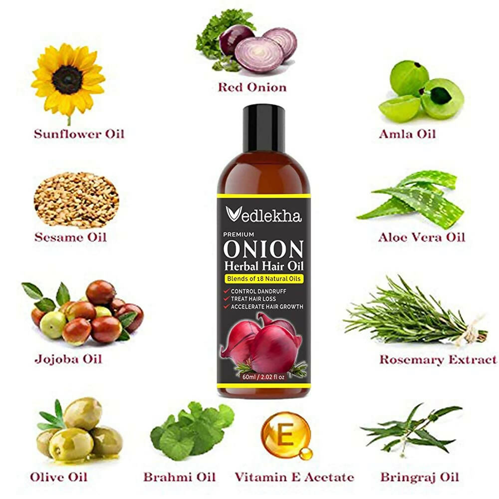 Vedlekha Onion Herbal Hair Oil