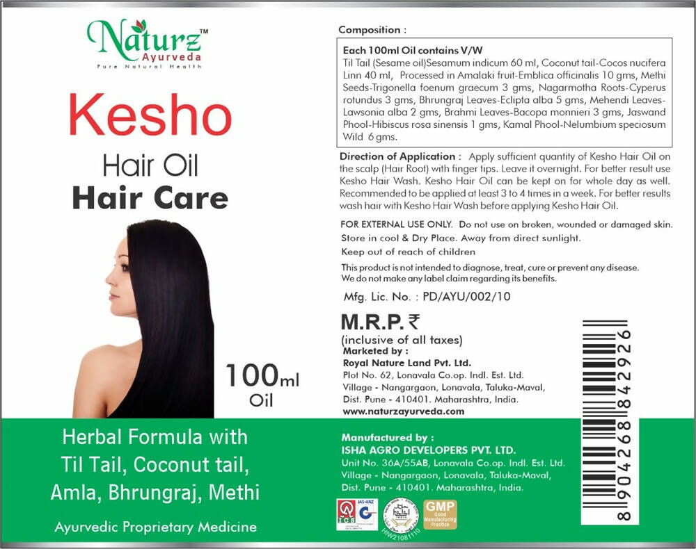 Naturz Ayurveda Kesho Hair Care Oil