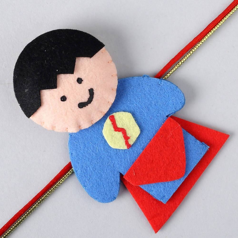 Superman Kids Rakhi & Besan Laddoos