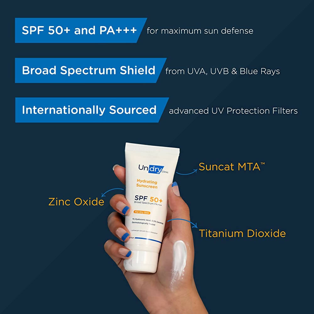 Undry Hydrating Sunscreen SPF 50+ for Dry Skin