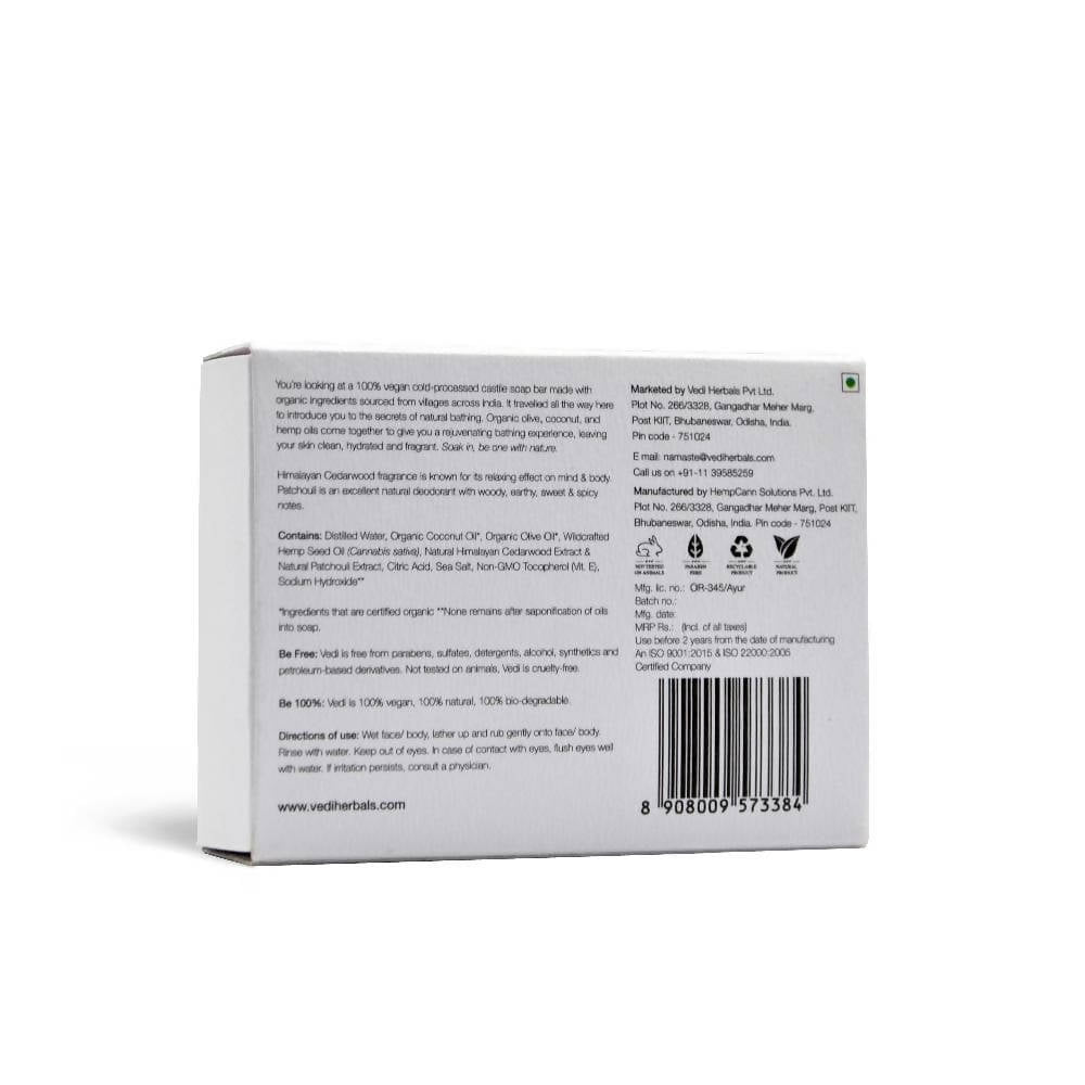 Vedi Herbals Himalayan Cedarwood & Patchouli Castile Soap Bar