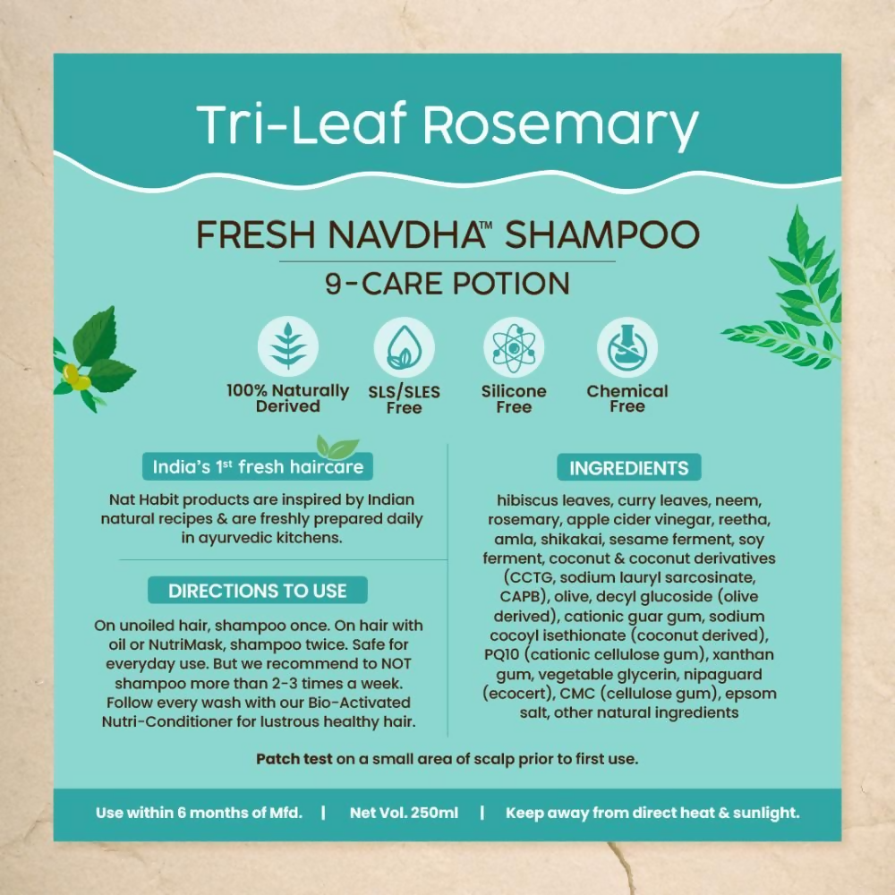 Nat Habit Tri-Leaf Rosemary Navdha Shampoo