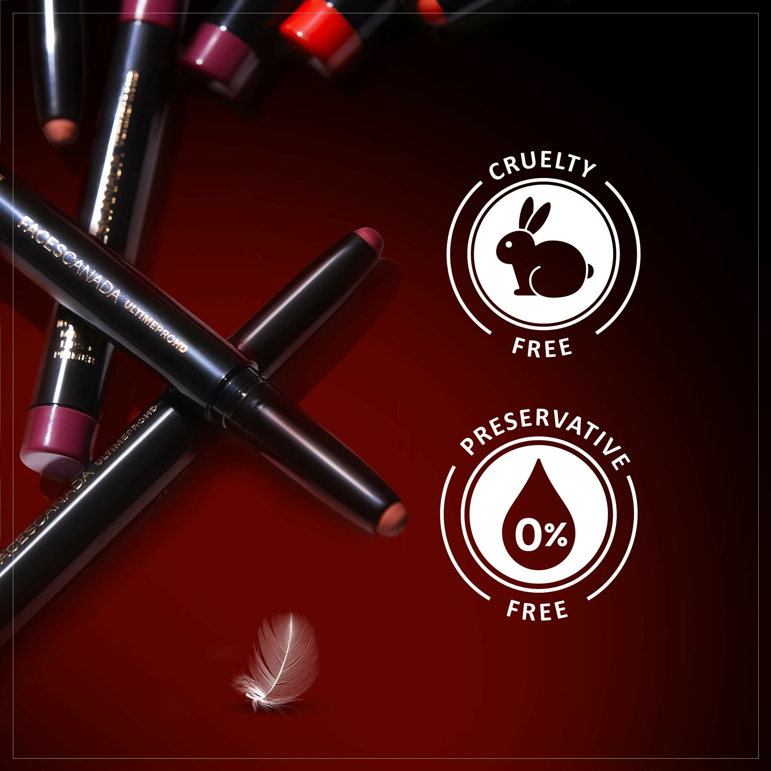 Faces Canada Ultime Pro HD Intense Matte Lipstick + Primer - Crushed Berry Red