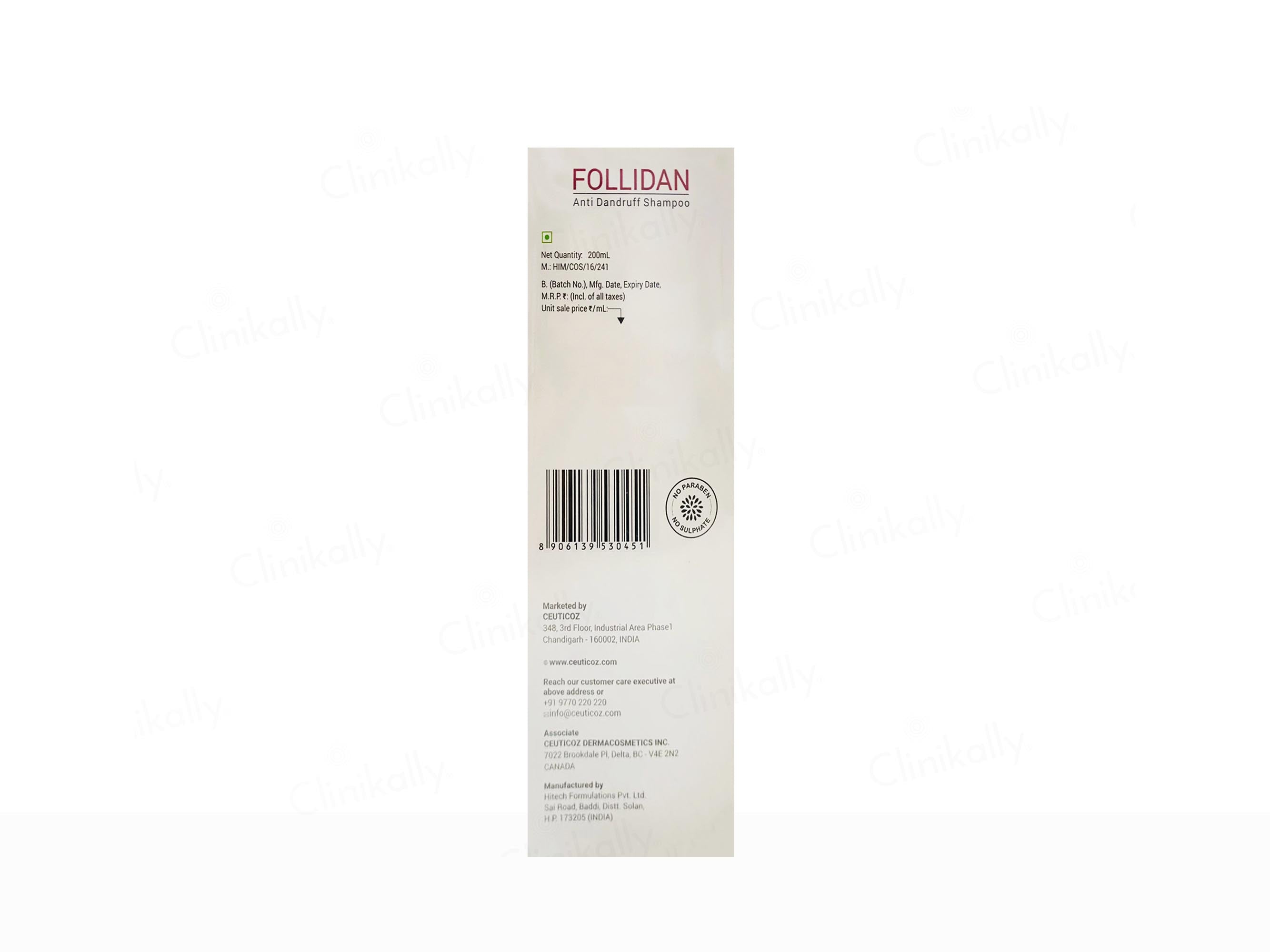 Ceuticoz Follidan Anti Dandruff Shampoo