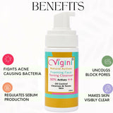 Vigini Natural Actives Foaming Face Toning Cleanser Face Wash for Men & Women