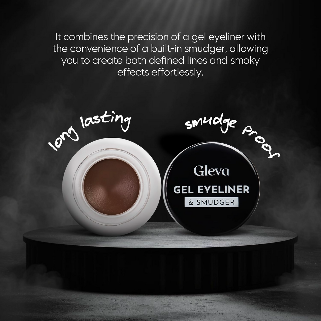 Gleva Compact Black Gel Eyeliner - Brown