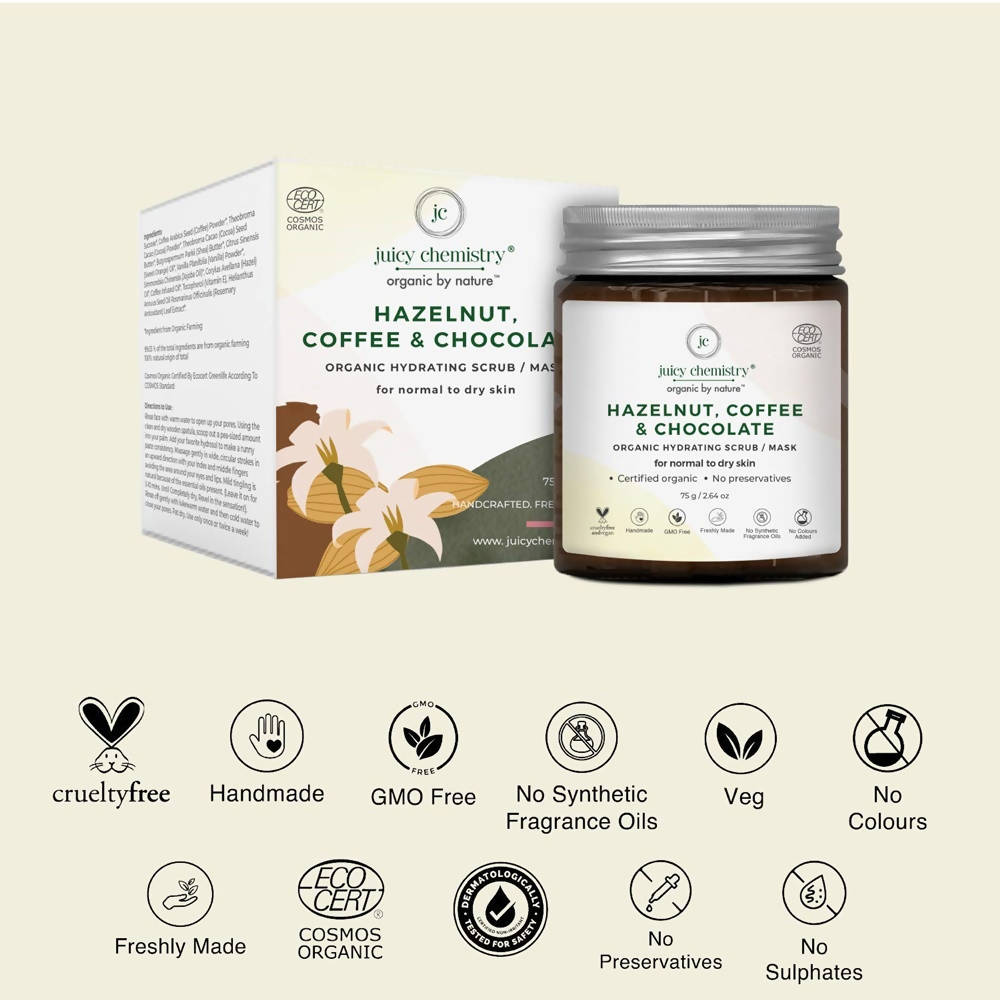Juicy Chemistry Hazelnut, Coffee & Chocolate Face Scrub