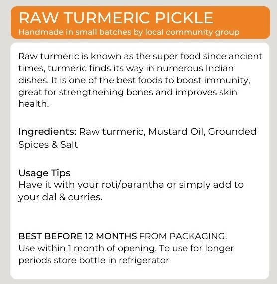 Organic Potli Raw Turmeric Pickle