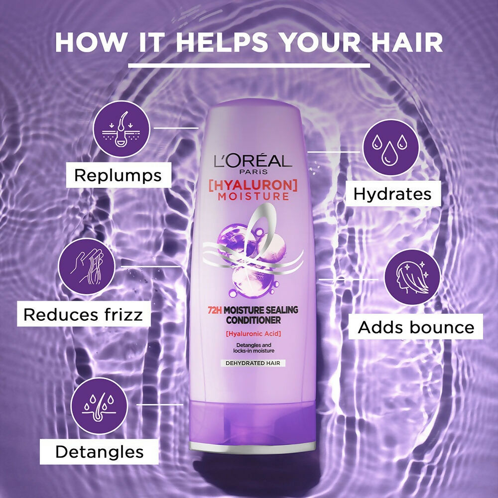 L'Oreal Paris Hyaluron Moisture Combo for 72HR Hydrated Hair Shampoo + Conditioner + Night Cream