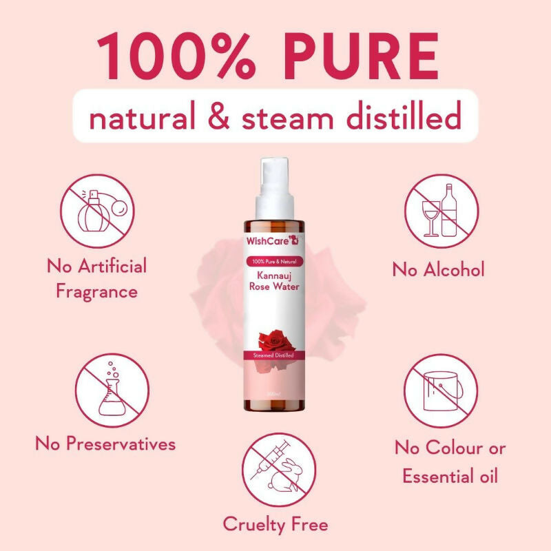 Wishcare Pure Aloe Vera Gel+ Rose Water Combo