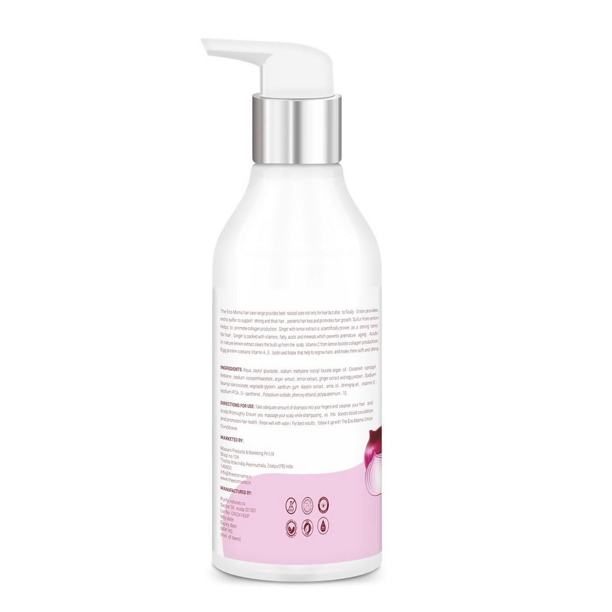 The Eco Mama Onion Shampoo With Amla, Bhringraj, Vitamin E & C