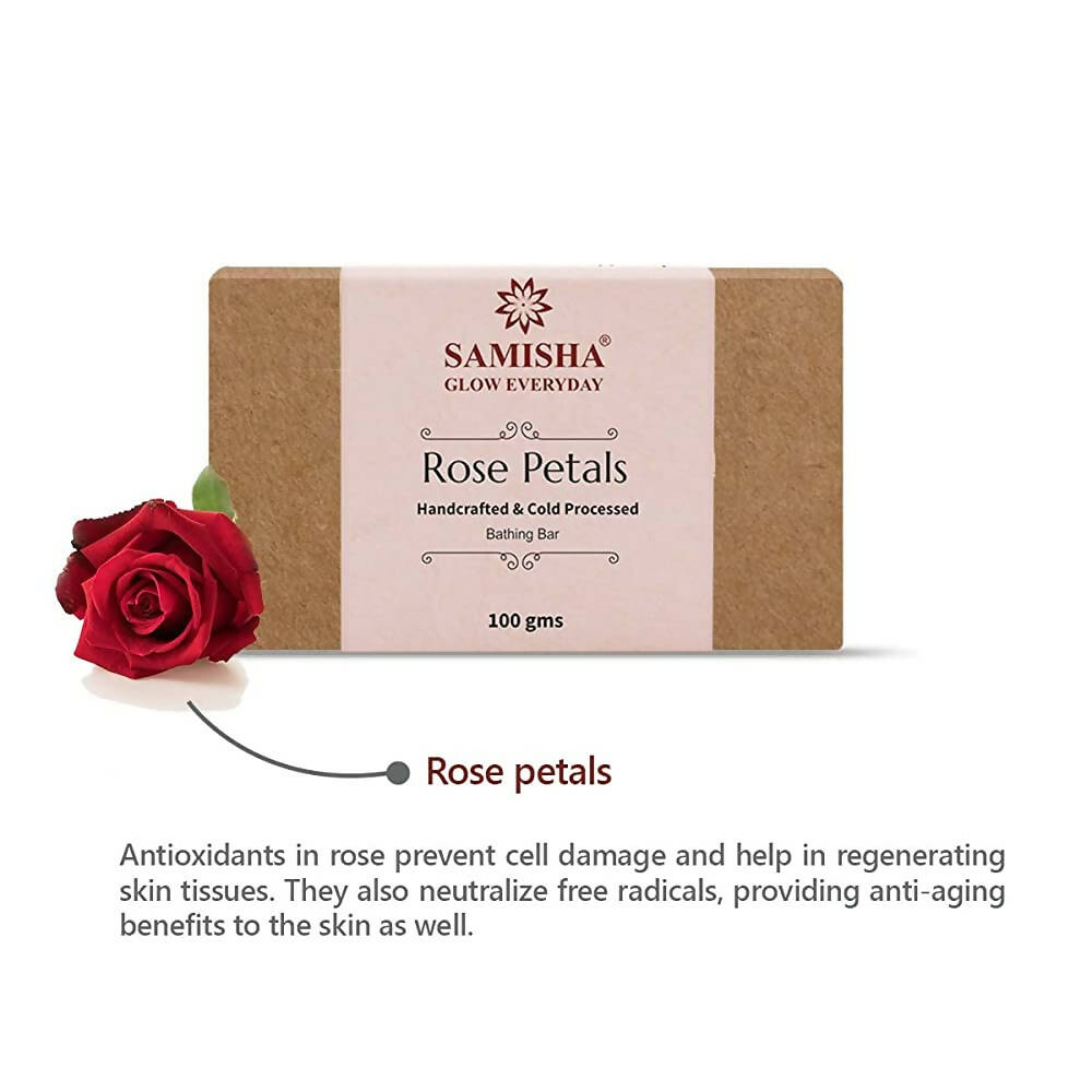 Samisha Organic Rose Petals Anti Aging Bathing Bar
