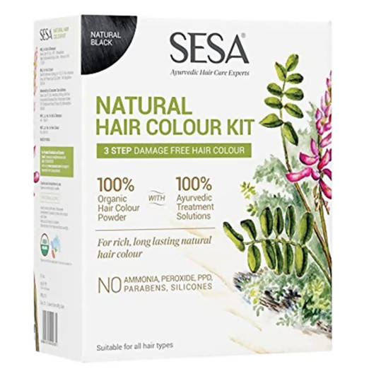 Sesa Natural Black Hair Colour Kit