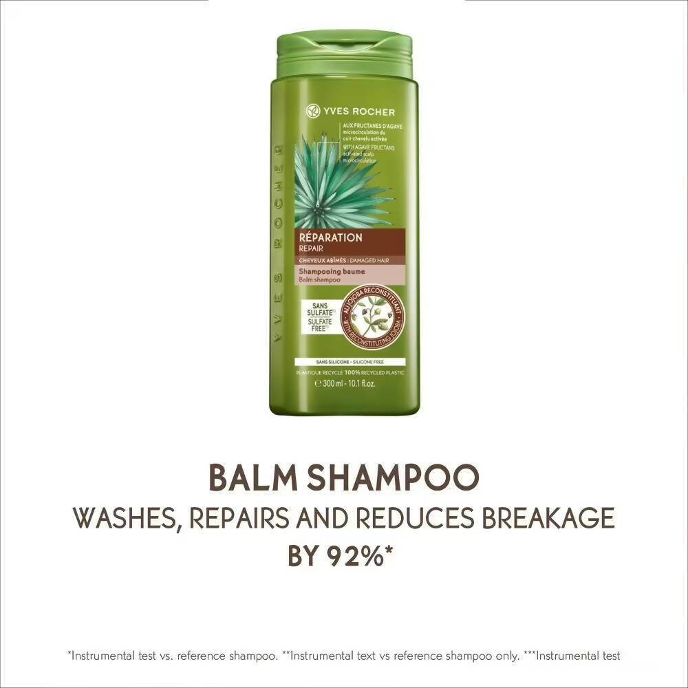 Yves Rocher Reparation Repair Balm Shampoo Sulfate Free