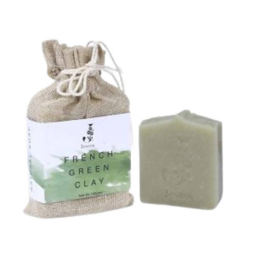 Jeveos Natural Handmade French Green Clay Soap