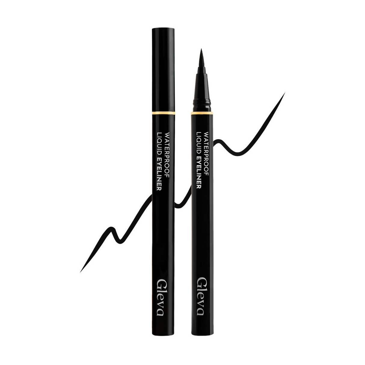 Gleva Liquid Eyeliner Pen Eye Makeup Waterproof Smudge proof - Black