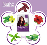 Nisha Natural Henna Based Hair Color Burgundy Red