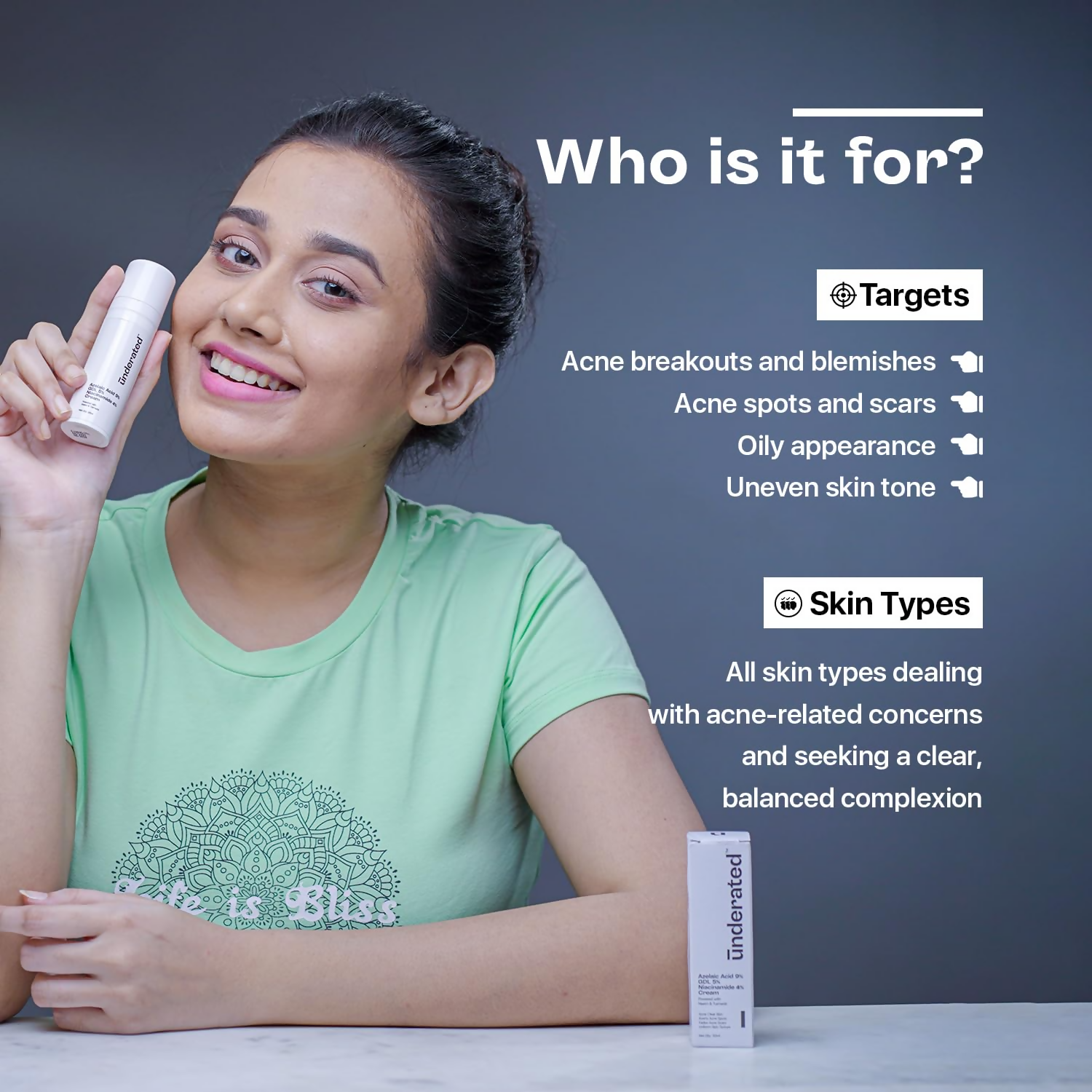 Underated Azelaic Acid 9% Gdl 5% Niacinamide 4% Cream Powered With Neem And Turmeric