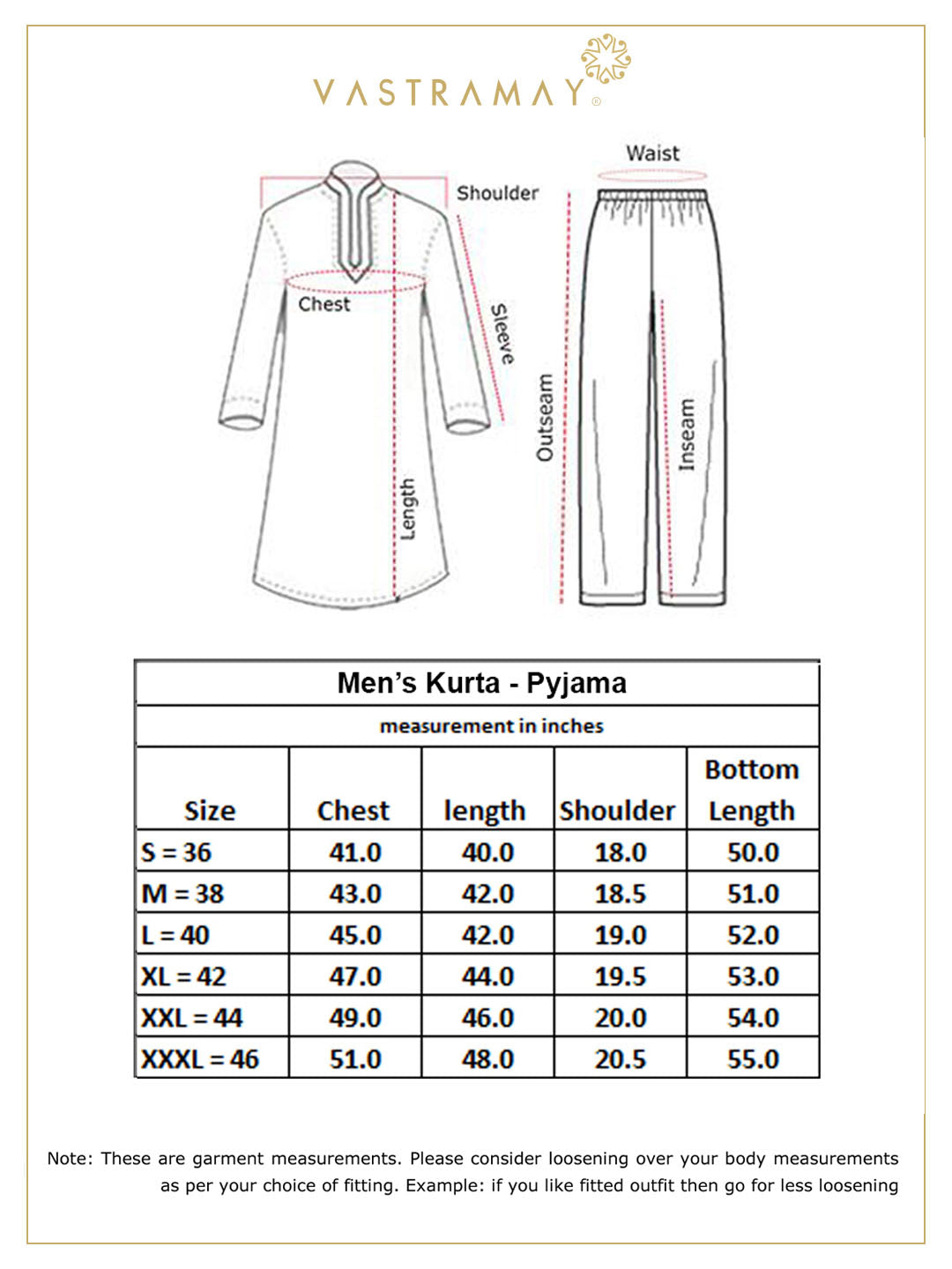 VM By VASTRAMAY Men's Cream Solid Kurta with White Pyjama Set