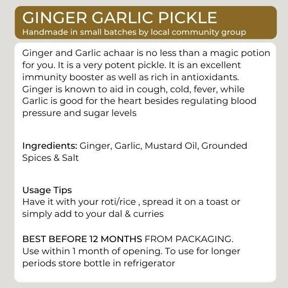Organic Potli Ginger Garlic Pickle