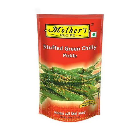 Mother's Recipe Stuffed Green Chilli Pickle