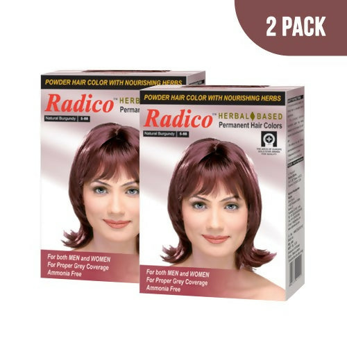 Radico Natural Herbal Based Permanent Hair Color - Burgundy