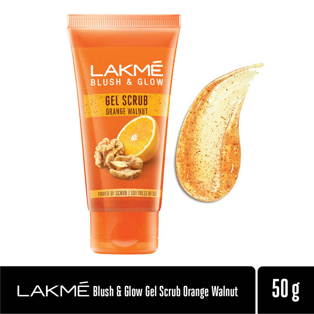 Lakmé Blush & Glow Gentle Deep Clean Gel Scrub with Orange & Walnut