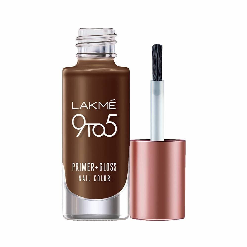 Lakme 9 to 5 Primer + Gloss Nail Colour - Woody Desk