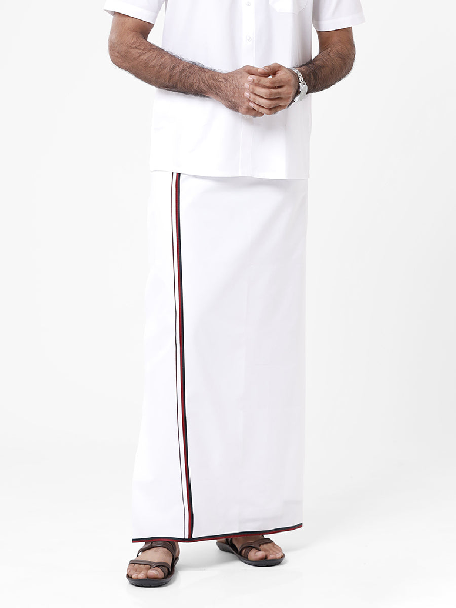 Wrinkle Free Cotton Political Dhoti  DMK