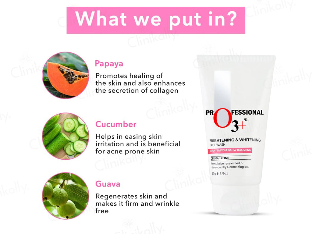 O3+ Brightening & Whitening Face Wash