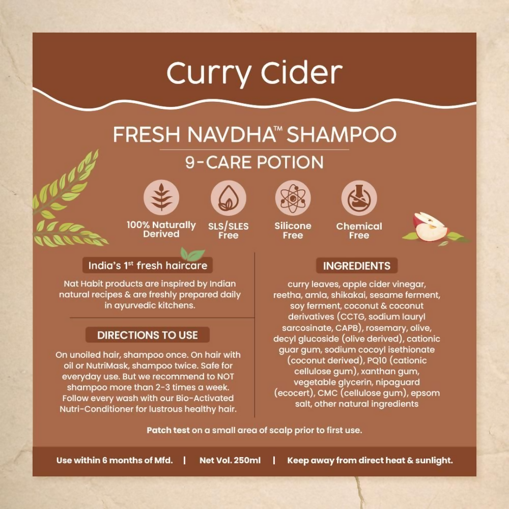 Nat Habit Curry Cider Navdha Shampoo