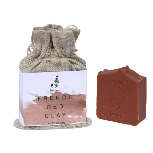 Jeveos Natural Handmade French Red Clay Soap