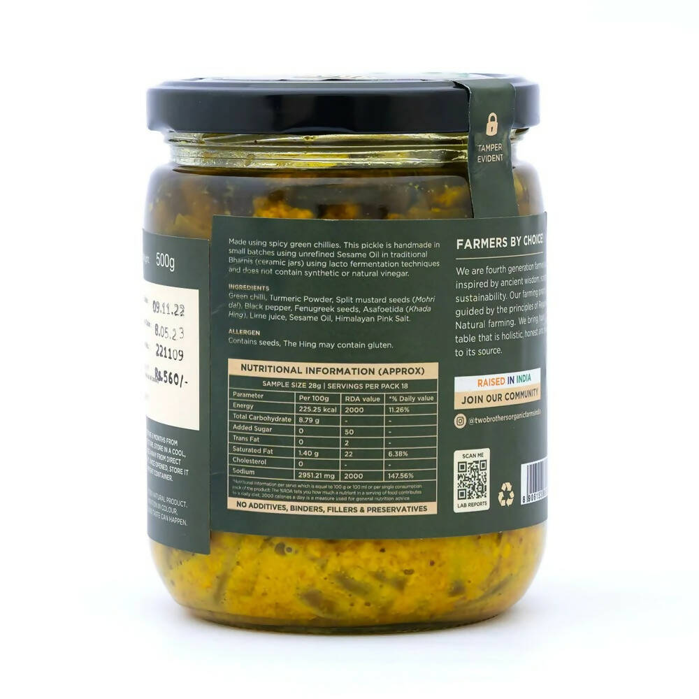 Two Brothers Organic Farms Spicy Green Chilly Pickle
