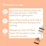 Wishcare 100% Pure Cold Pressed Extra-Virgin Coconut Oil & Jamaican Black Castor Oil