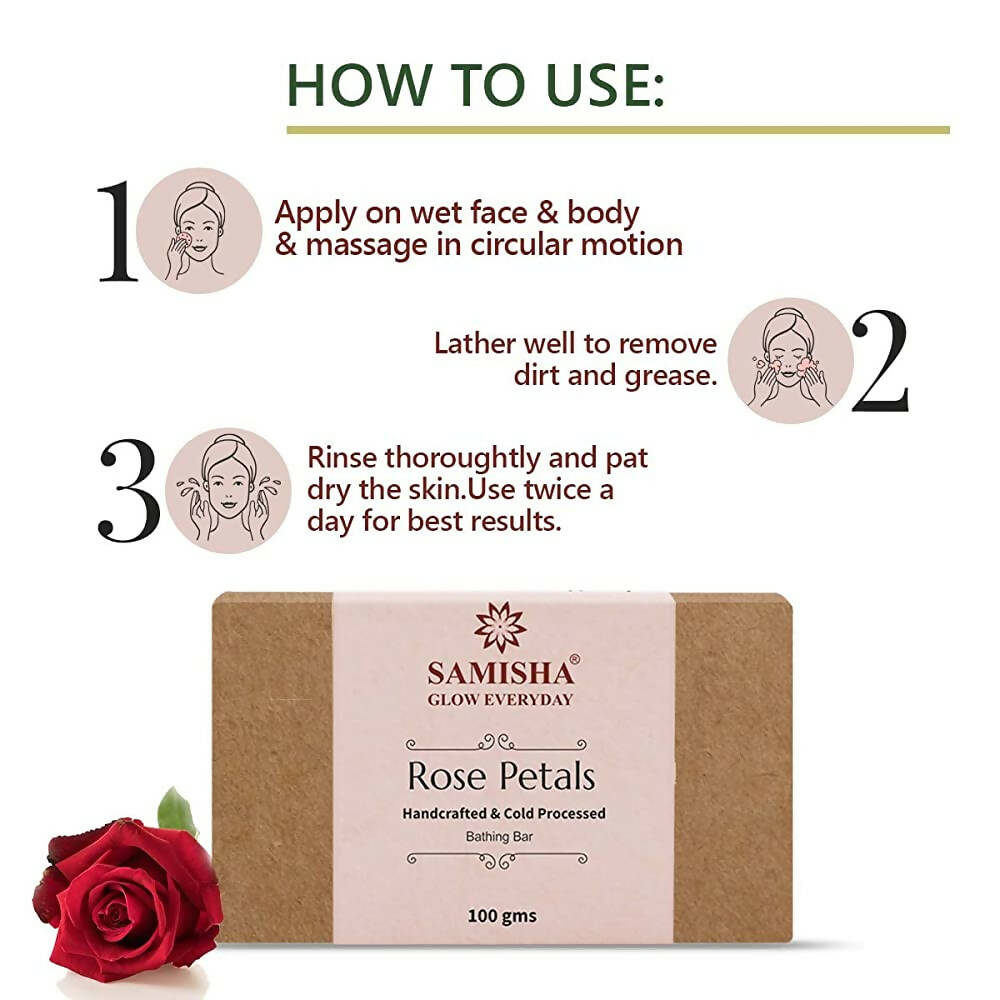 Samisha Organic Rose Petals Anti Aging Bathing Bar