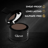 Gleva Hairline Powder Instantly Conceals Hair Root Touch Up Hair Powder for Women & Men - Dark Brown