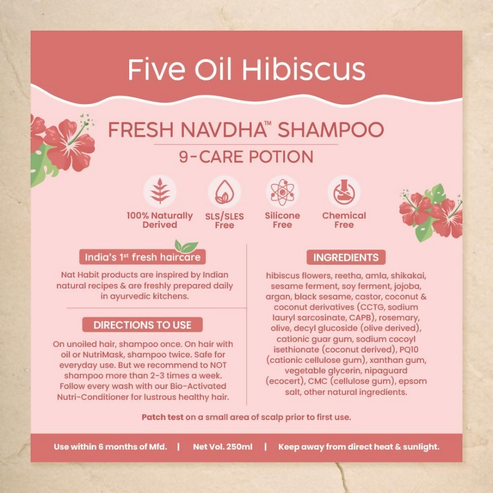 Nat Habit Five Oil Hibiscus Navdha Shampoo