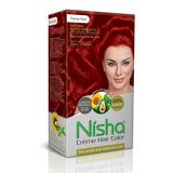 Nisha Creme Hair Color Flame Red