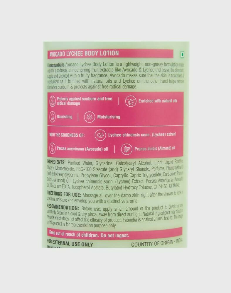 Fabessentials Avocado Lychee Body Lotion