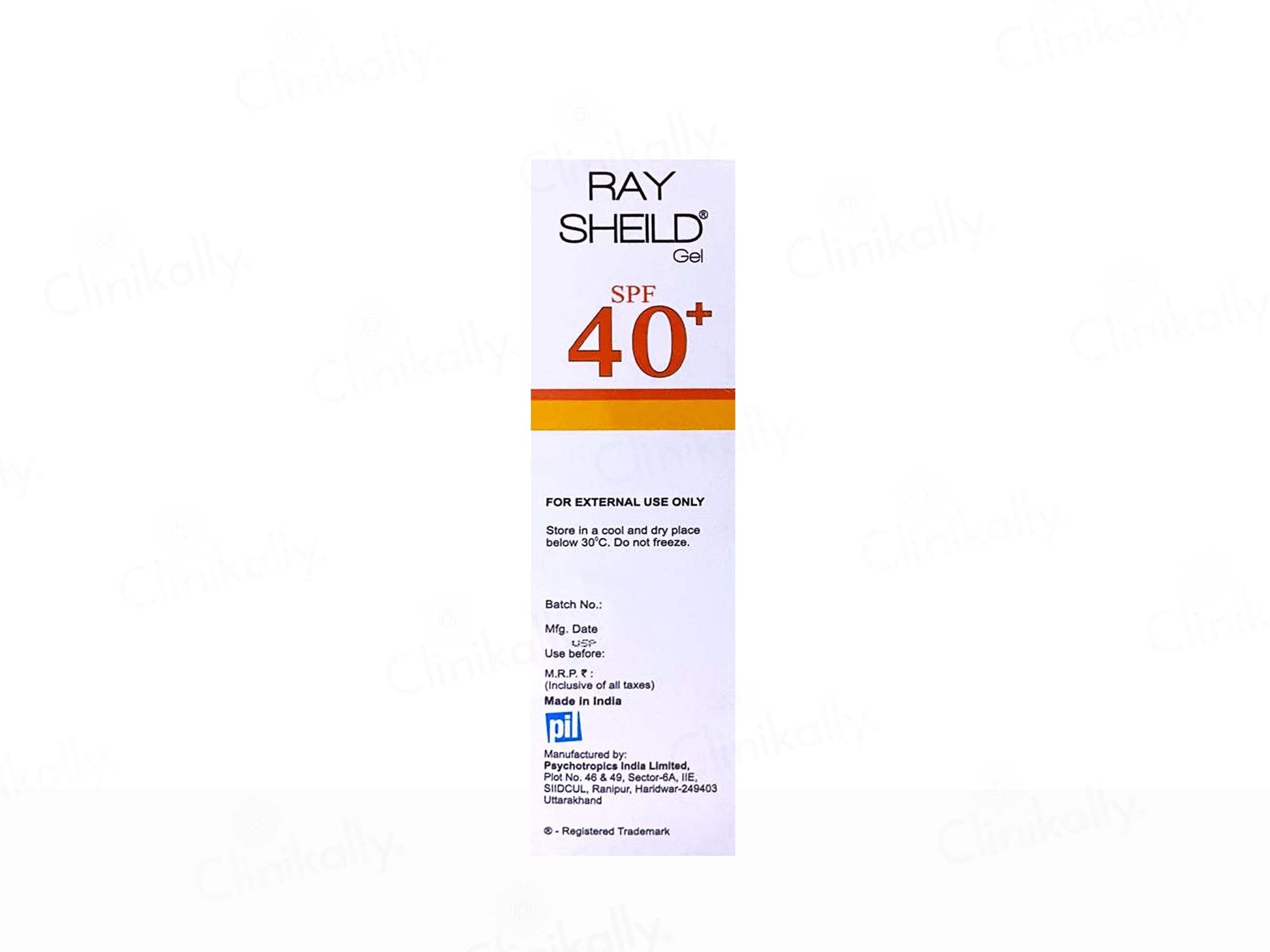 Ray Sheild Sunscreen Gel SPF 40+ PA++++