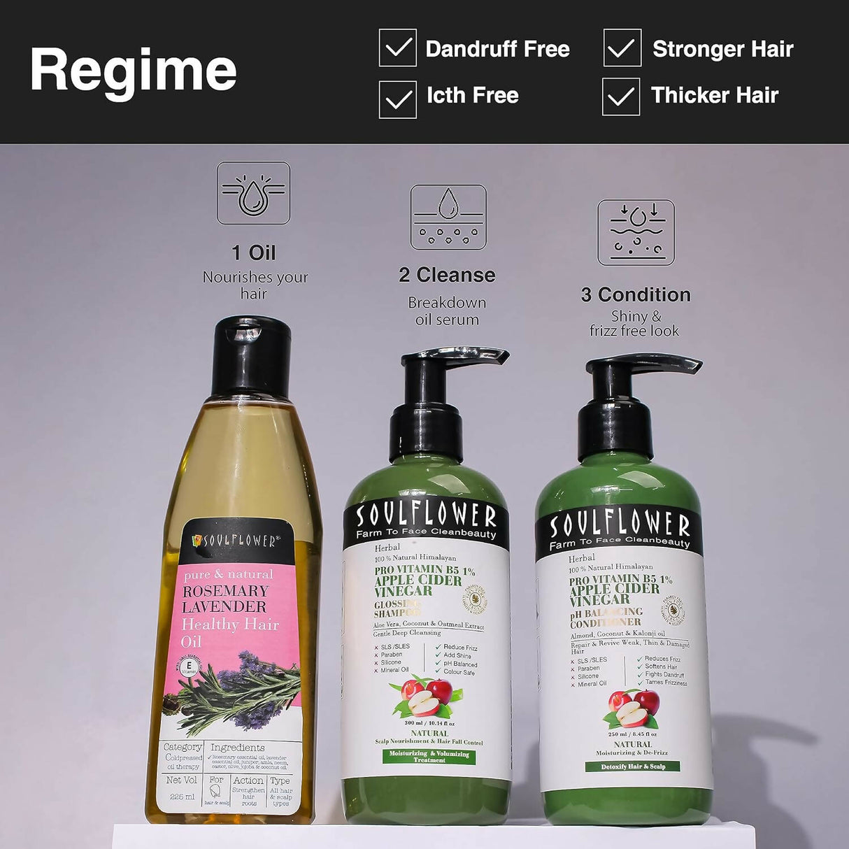 Soulflower Pro Vitamin B5 Apple Cider Vinegar Shampoo