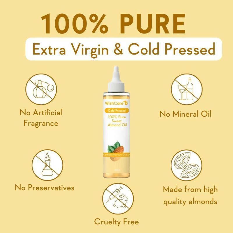 Wishcare 100% Pure Cold Pressed Olive Oil & Badam Rogan Sweet Almond Oil Combo