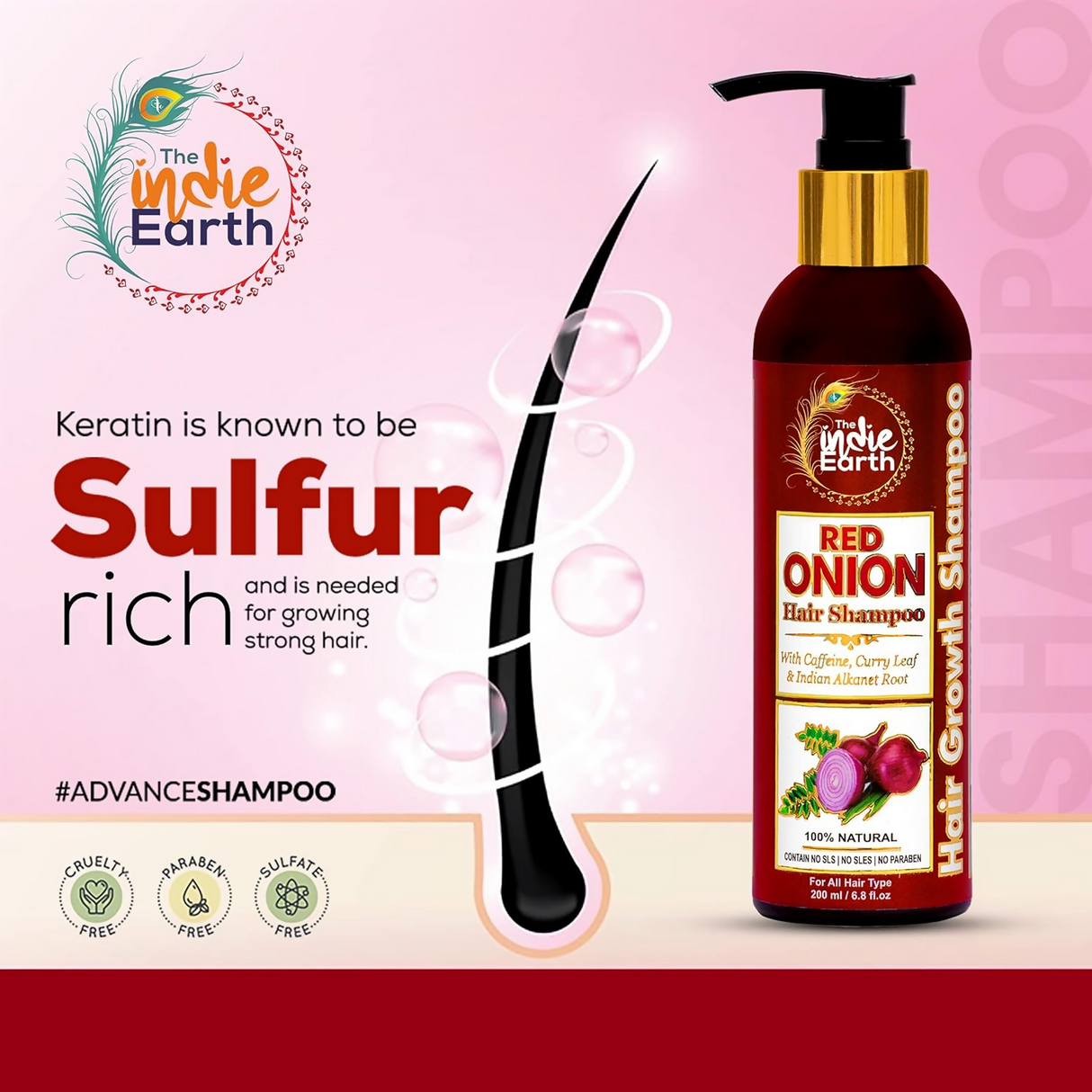 The Indie Earth Red Onion Anti Hair Loss & Hair Growth Combo