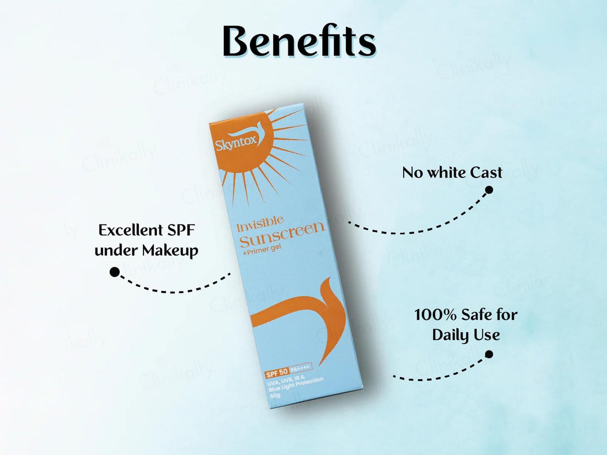 Skyntox Invisible +Primer Sunscreen Gel SPF 50 PA++++