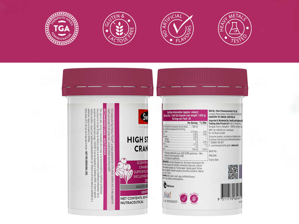 Swisse Ultiboost High Strength Cranberry Capsule