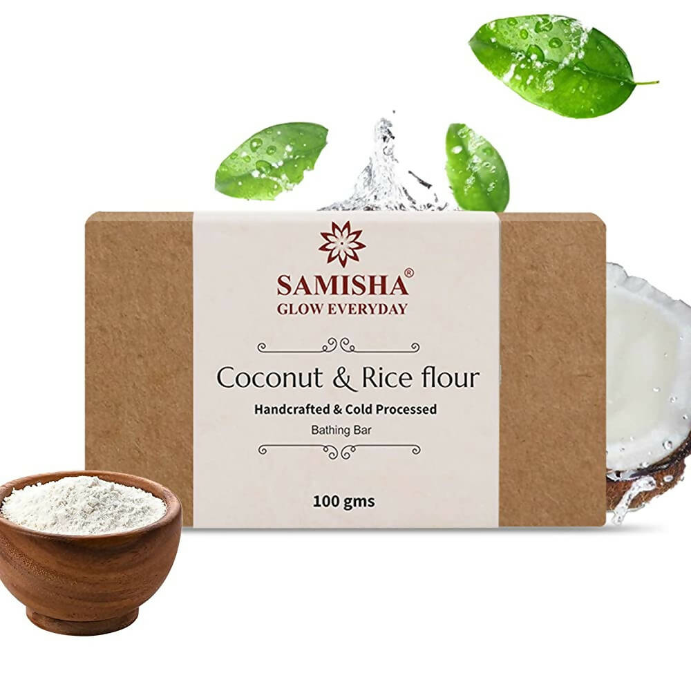 Samisha Organic Coconut Milk & Rice Flour Skin Healing Bathing Bar